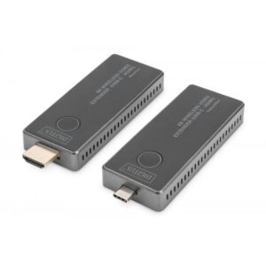 4K Wireless Video Extender USB-C > HDMI, 30 Meter, HDMI Verlängerungsilver/black, Sendeeinheit + Empfängereinheit