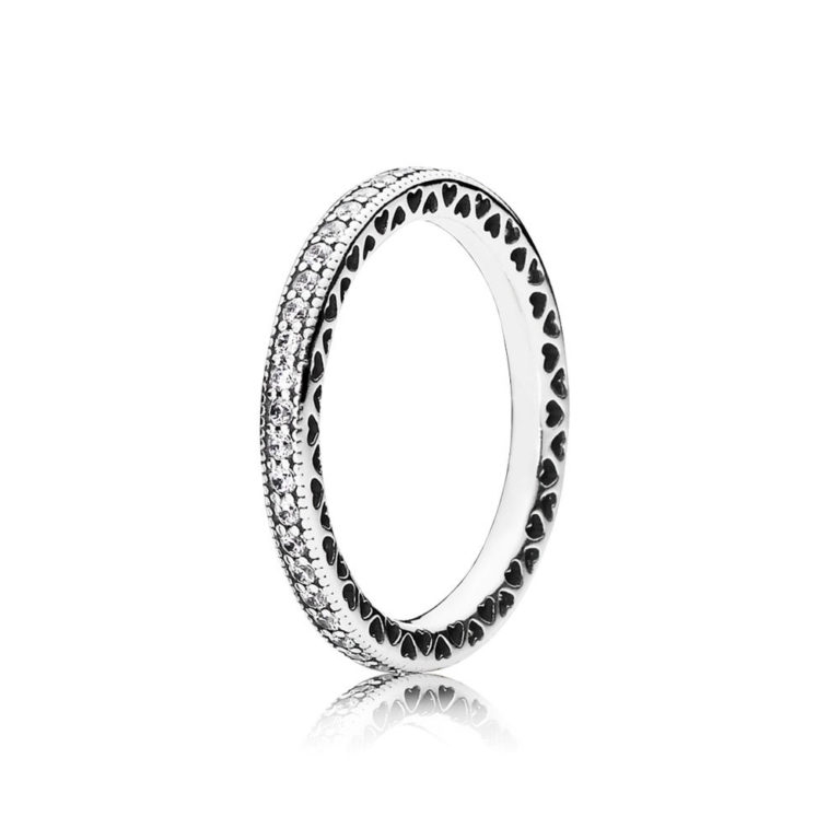 PANDORA JEWELS Mod. SPARKLE & HEARTS - RING - Size 50 ***SPECIAL PRICE***