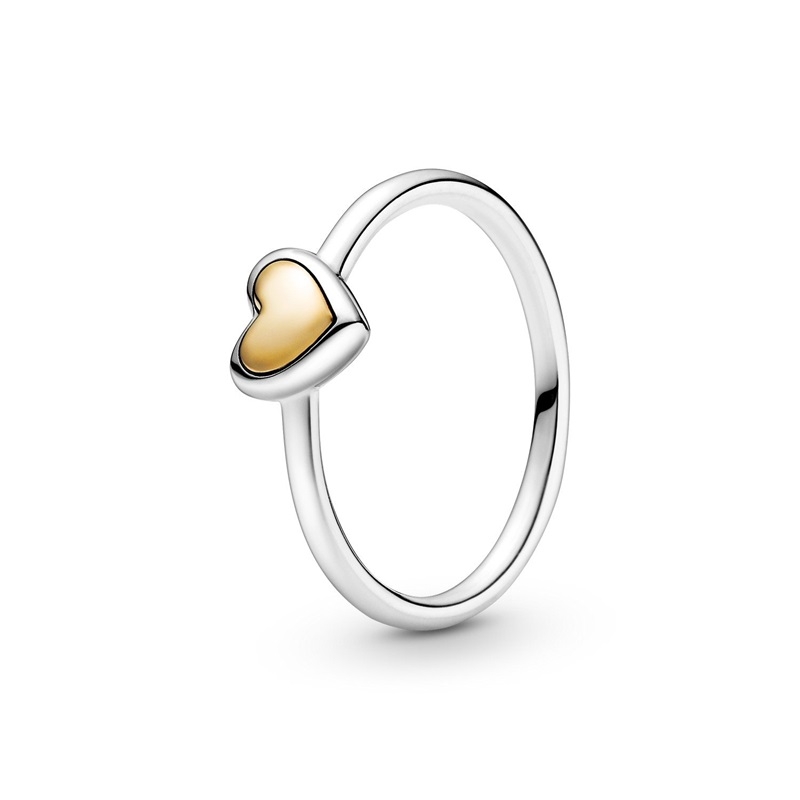 PANDORA JEWELS Mod. GOLDEN HEART - RING - Size 52