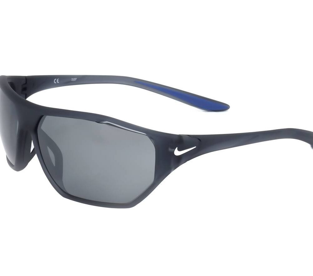 NIKE SUNGLASSES Mod. AERO DRIFT MATTE DARK GREY SILVER - Nike Max Optics lenses