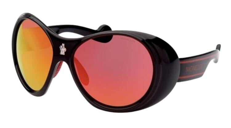 MONCLER SUNGLASSES Mod. BLACK & RED OVAL ***SPECIAL PRICE***