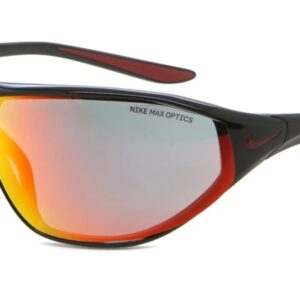 NIKE SUNGLASSES Mod. AERO SWIFT BLACK RED MIRROR - Nike Max Optics lenses