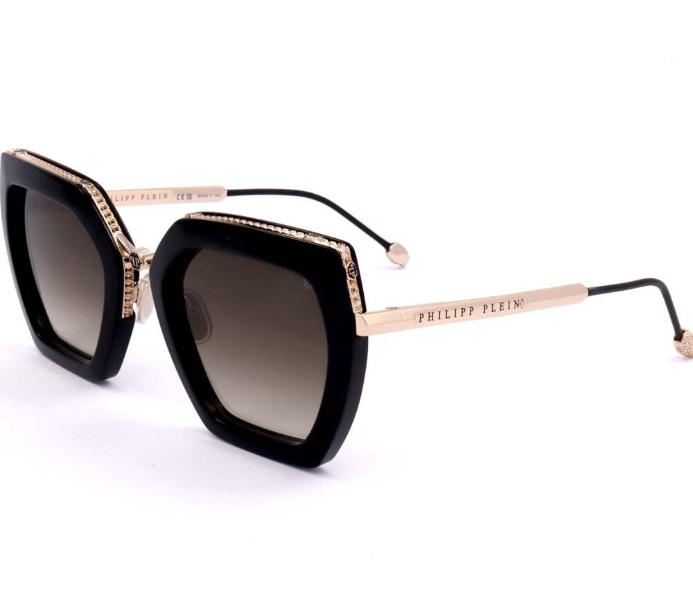 PHILIPP PLEIN SUNGLASSES Mod. SPP097S SHINY DARK BLACK