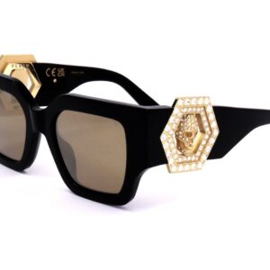 PHILIPP PLEIN SUNGLASSES Mod. SPP103S SHINY GREY GOLD