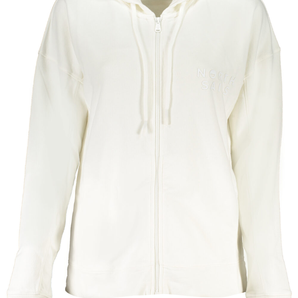 NORTH SAILS FELPA CON ZIP DONNA BIANCO