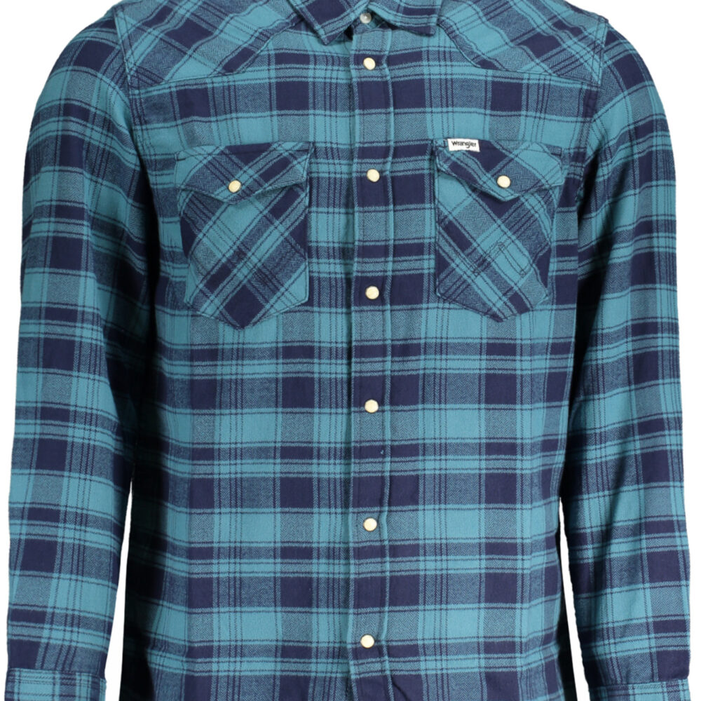 WRANGLER CAMICIA MANICHE LUNGHE UOMO BLU