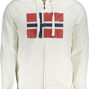 NORWAY 1963 FELPA CON ZIP UOMO BIANCO