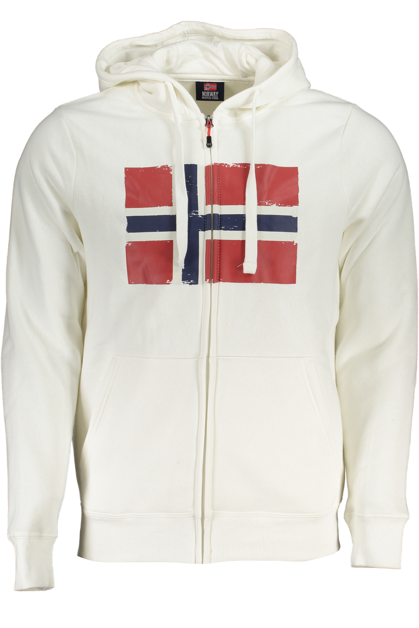 NORWAY 1963 FELPA CON ZIP UOMO BIANCO