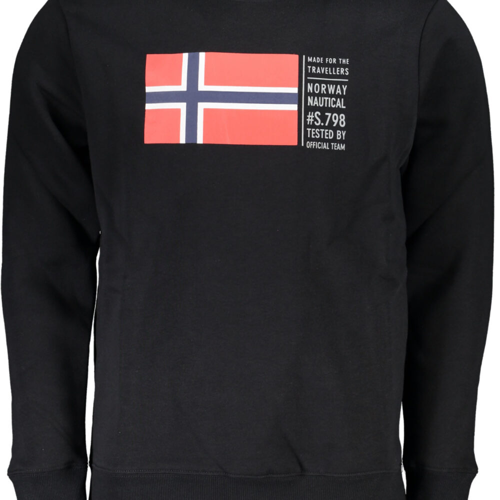 NORWAY 1963 FELPA SENZA ZIP UOMO NERO