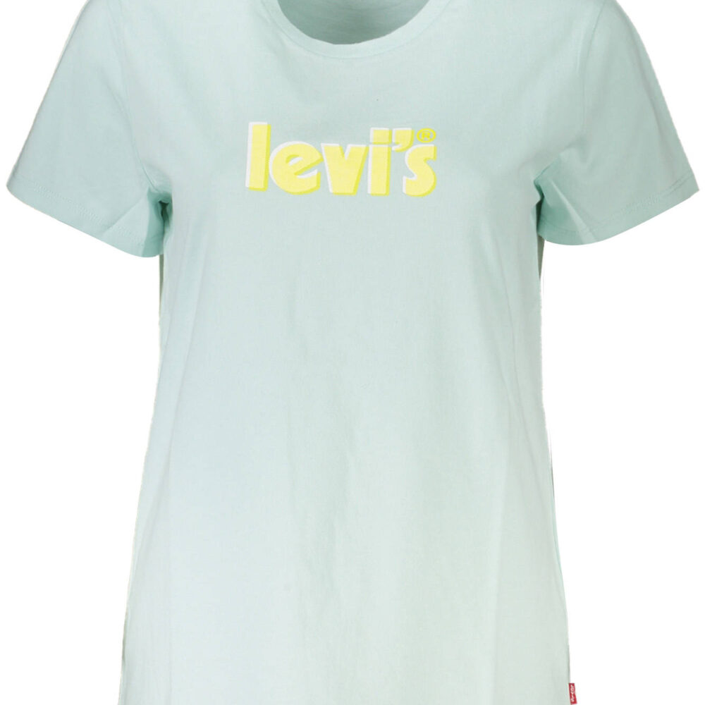 LEVI'S T-SHIRT MANICHE CORTE DONNA AZZURRO