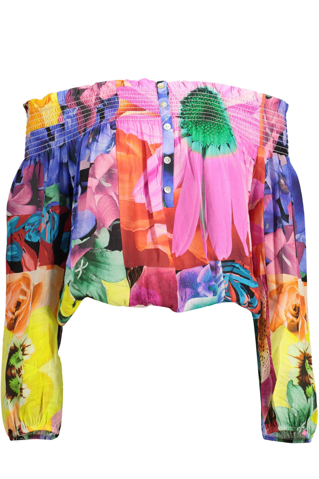 DESIGUAL T-SHIRT MANICHE LUNGHE DONNA ROSA