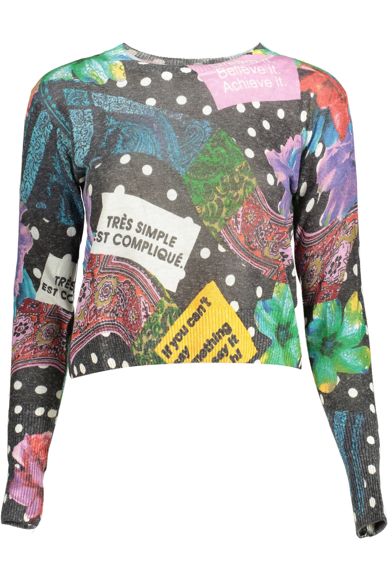 DESIGUAL MAGLIA DONNA NERO