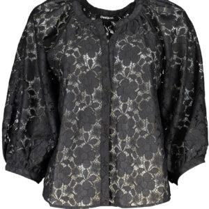 DESIGUAL CAMICIA MANICHE LUNGHE DONNA NERO