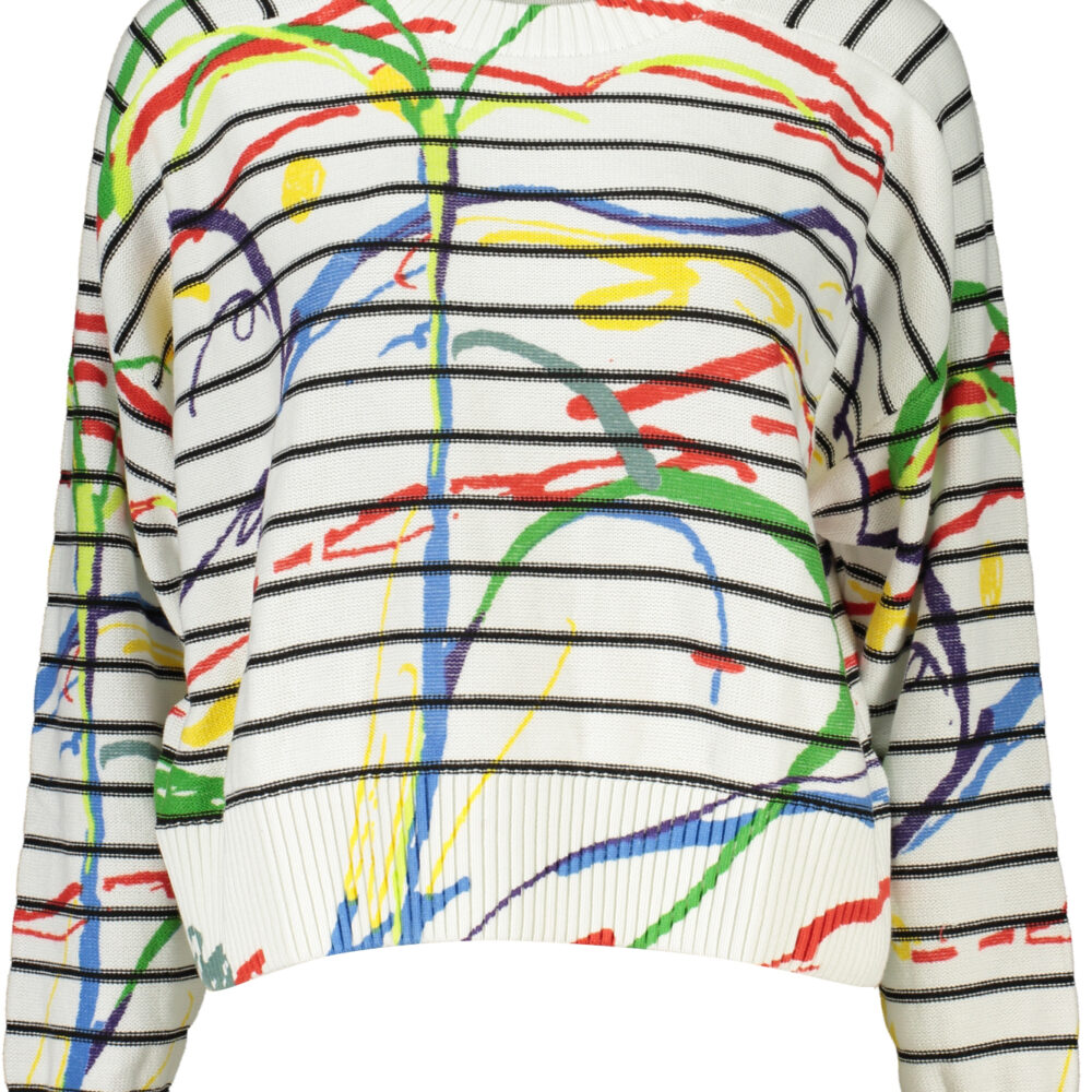DESIGUAL MAGLIA DONNA BIANCO