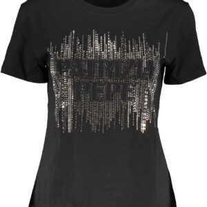 PATRIZIA PEPE T-SHIRT MANICHE CORTE DONNA NERO