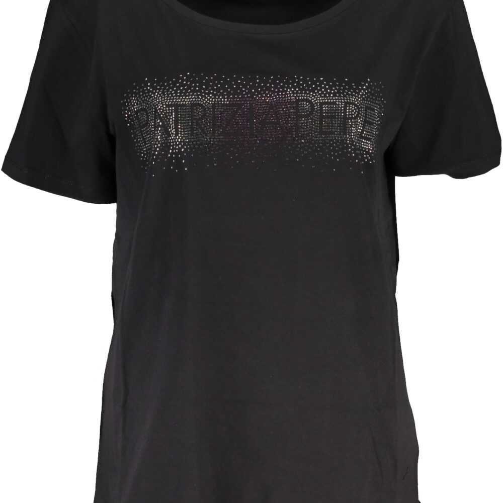 PATRIZIA PEPE T-SHIRT MANICHE CORTE DONNA NERO