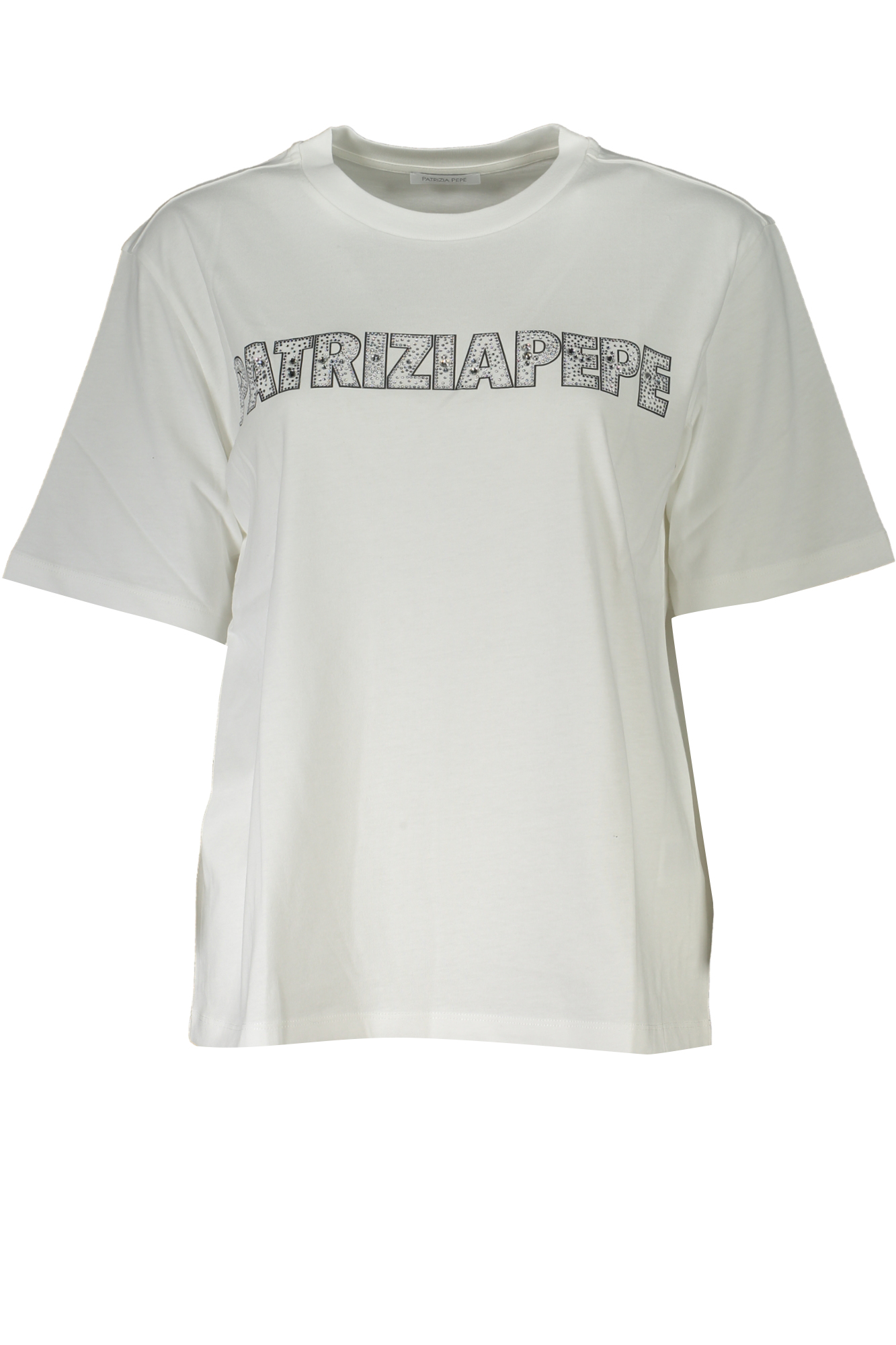 PATRIZIA PEPE T-SHIRT MANICHE CORTE DONNA BIANCO