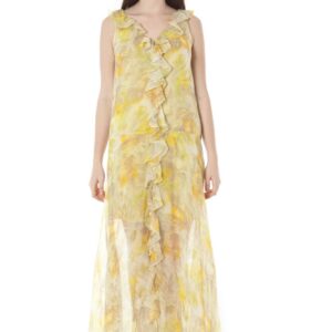 JOHN GALLIANO ABITO LUNGO DONNA GIALLO