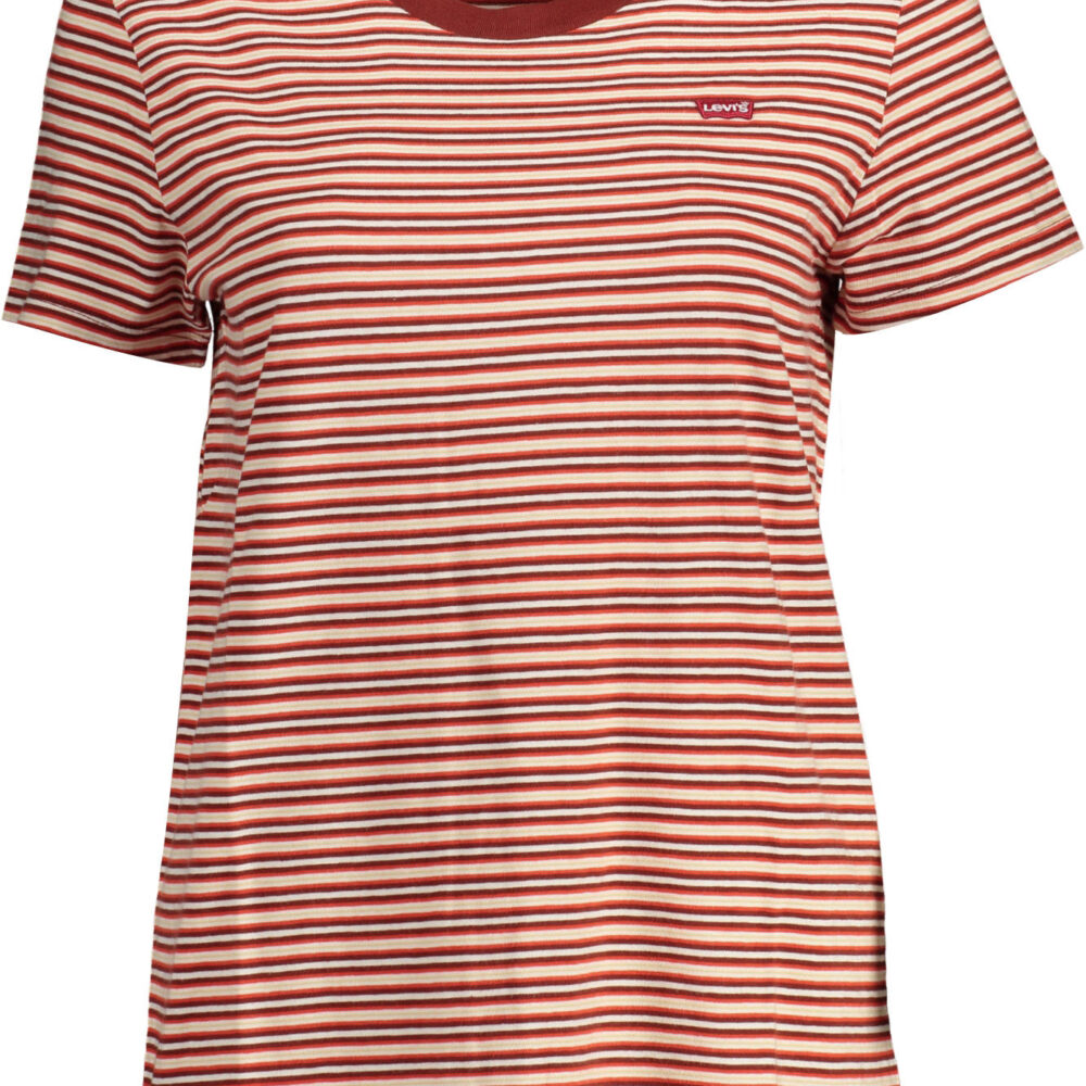 LEVI'S T-SHIRT MANICHE CORTE DONNA ROSSO