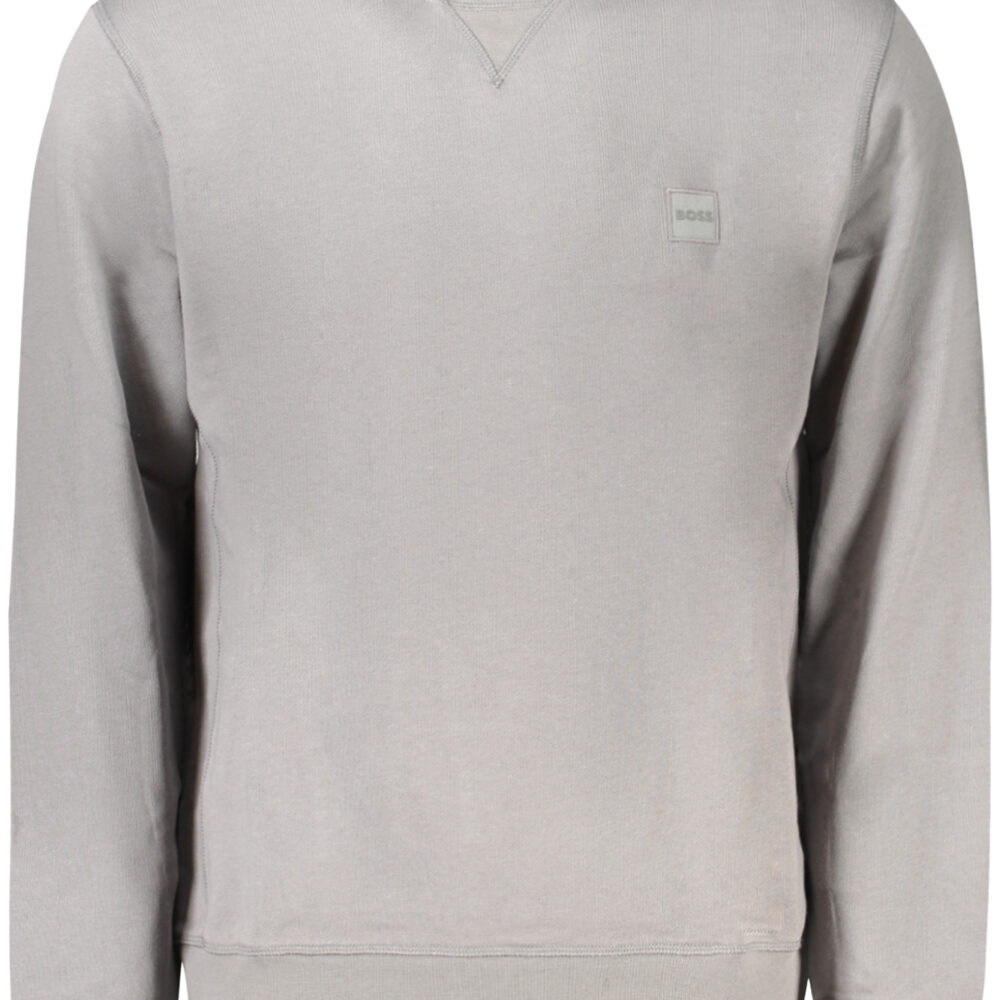 HUGO BOSS FELPA SENZA ZIP UOMO GRIGIO