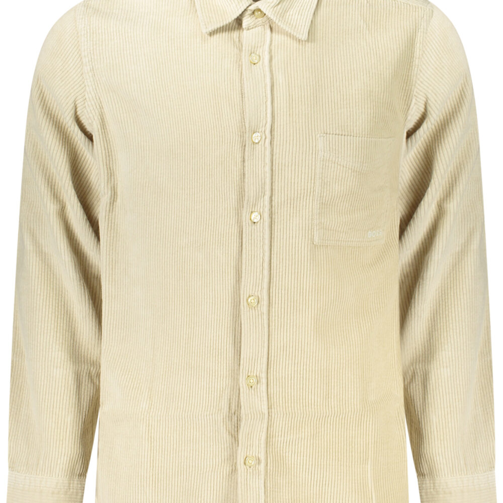 HUGO BOSS CAMICIA MANICHE LUNGHE UOMO BEIGE