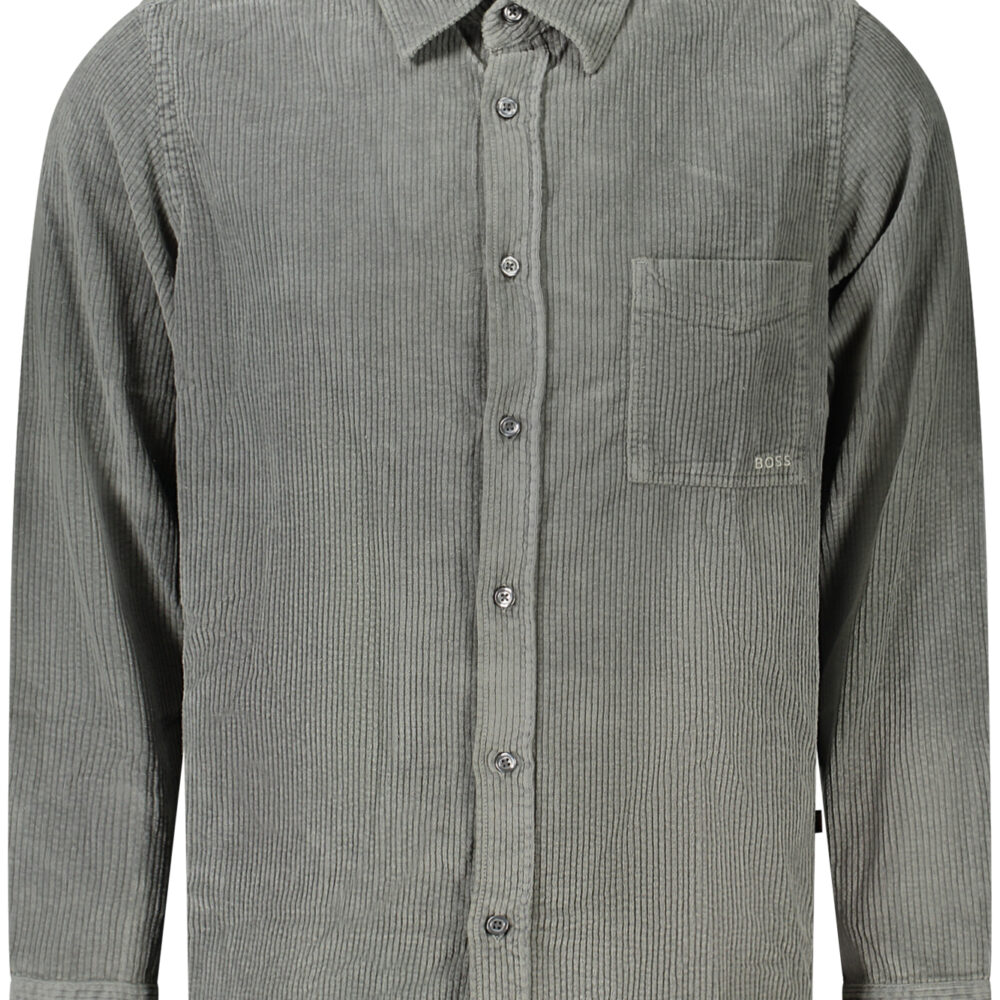 HUGO BOSS CAMICIA MANICHE LUNGHE UOMO VERDE
