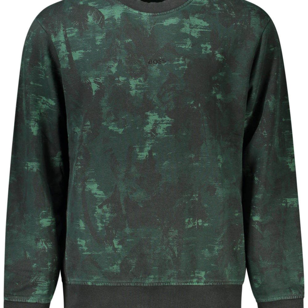 HUGO BOSS FELPA SENZA ZIP UOMO VERDE