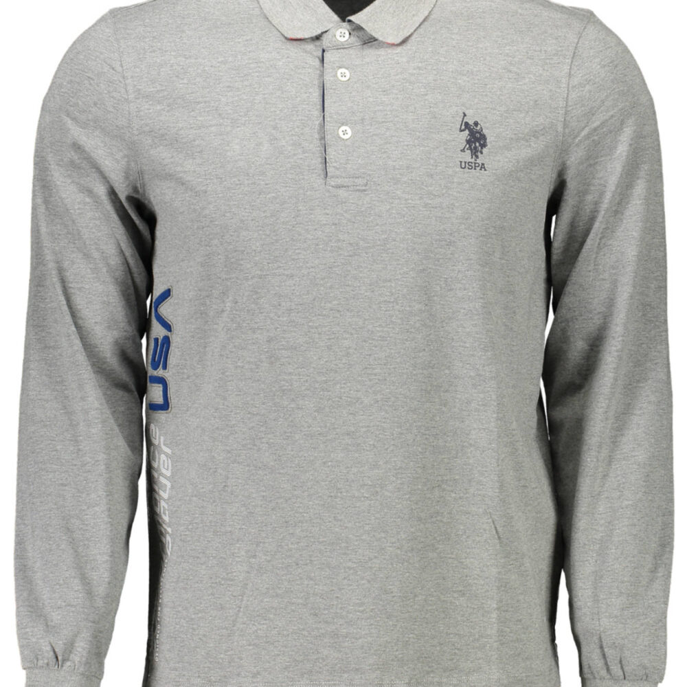 U.S. POLO POLO MANICHE LUNGHE UOMO GRIGIO
