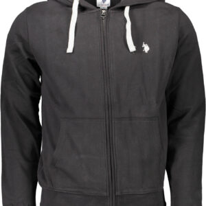 U.S. POLO FELPA CON ZIP UOMO NERO