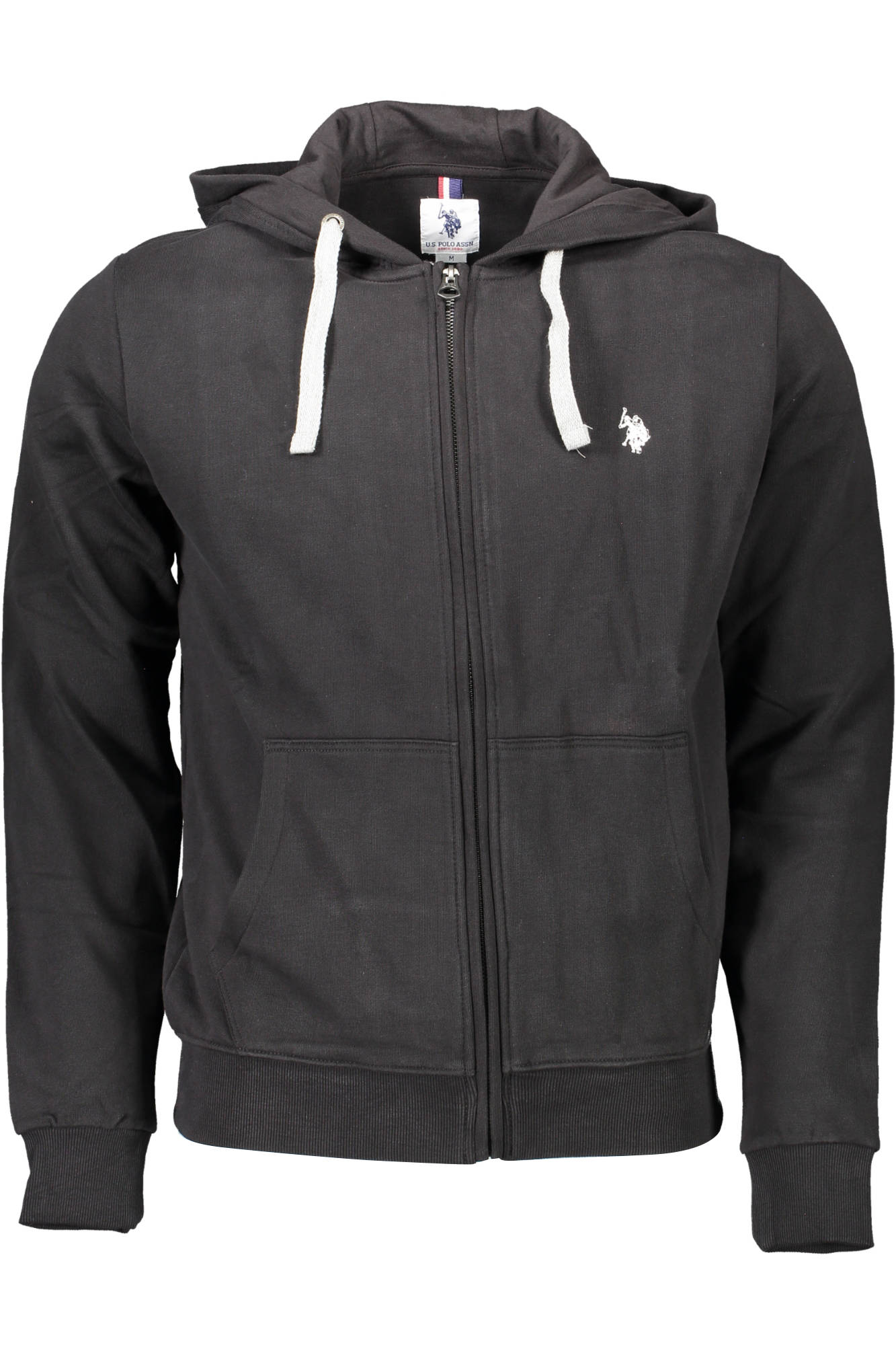 U.S. POLO FELPA CON ZIP UOMO NERO