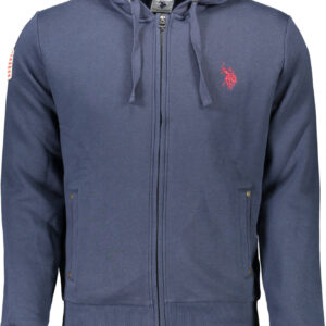 U.S. POLO FELPA CON ZIP UOMO BLU