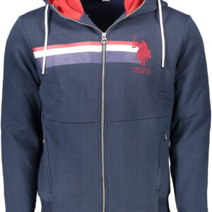 U.S. POLO FELPA CON ZIP UOMO BLU