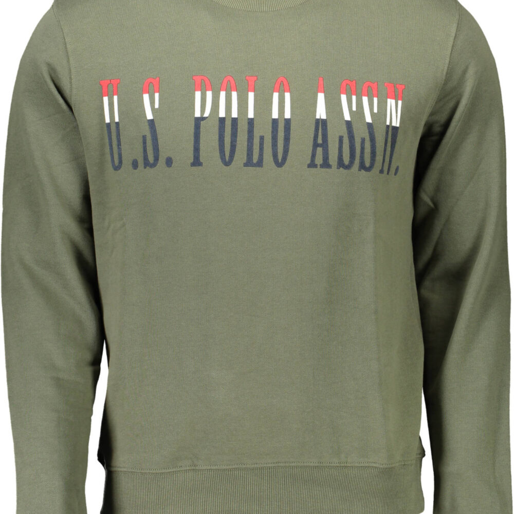 U.S. POLO FELPA SENZA ZIP UOMO VERDE