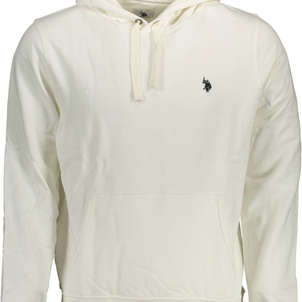 U.S. POLO FELPA SENZA ZIP UOMO BIANCO