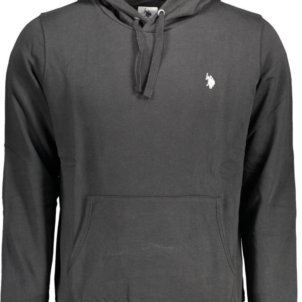U.S. POLO FELPA SENZA ZIP UOMO NERO