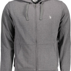 U.S. POLO FELPA CON ZIP UOMO GRIGIO