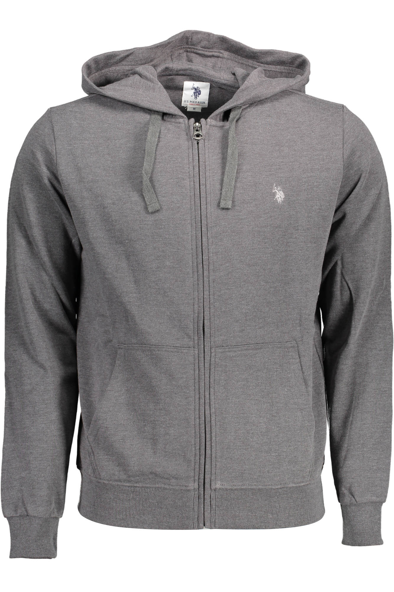 U.S. POLO FELPA CON ZIP UOMO GRIGIO