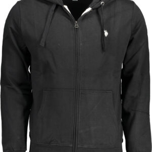 U.S. POLO FELPA CON ZIP UOMO NERO