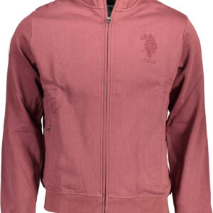 U.S. POLO FELPA CON ZIP UOMO VIOLA