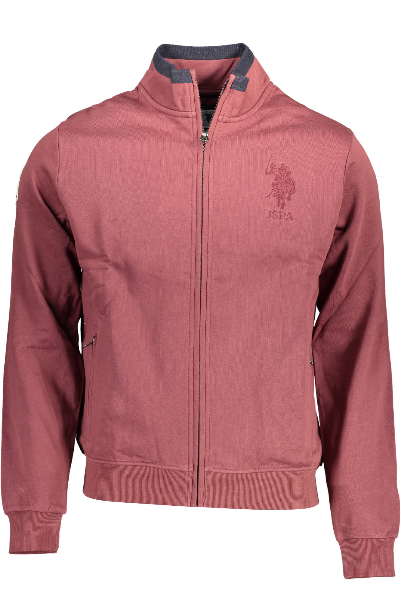 U.S. POLO FELPA CON ZIP UOMO VIOLA