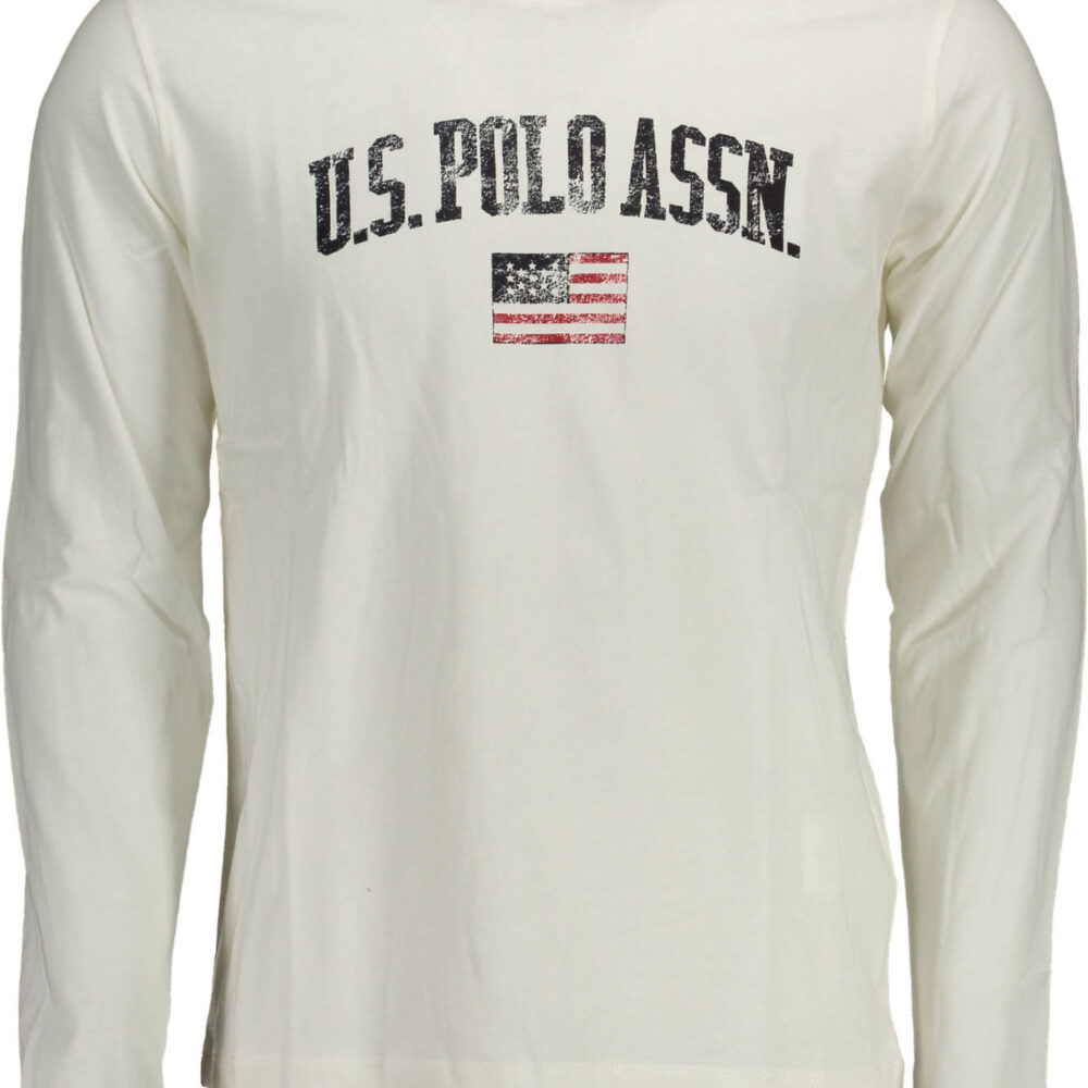 U.S. POLO T-SHIRT MANICHE LUNGHE UOMO BIANCO