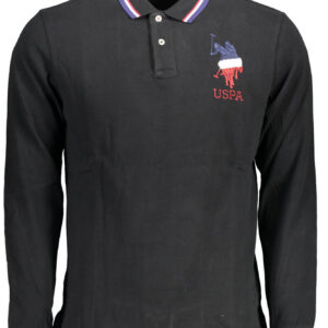 U.S. POLO POLO MANICHE LUNGHE UOMO NERO