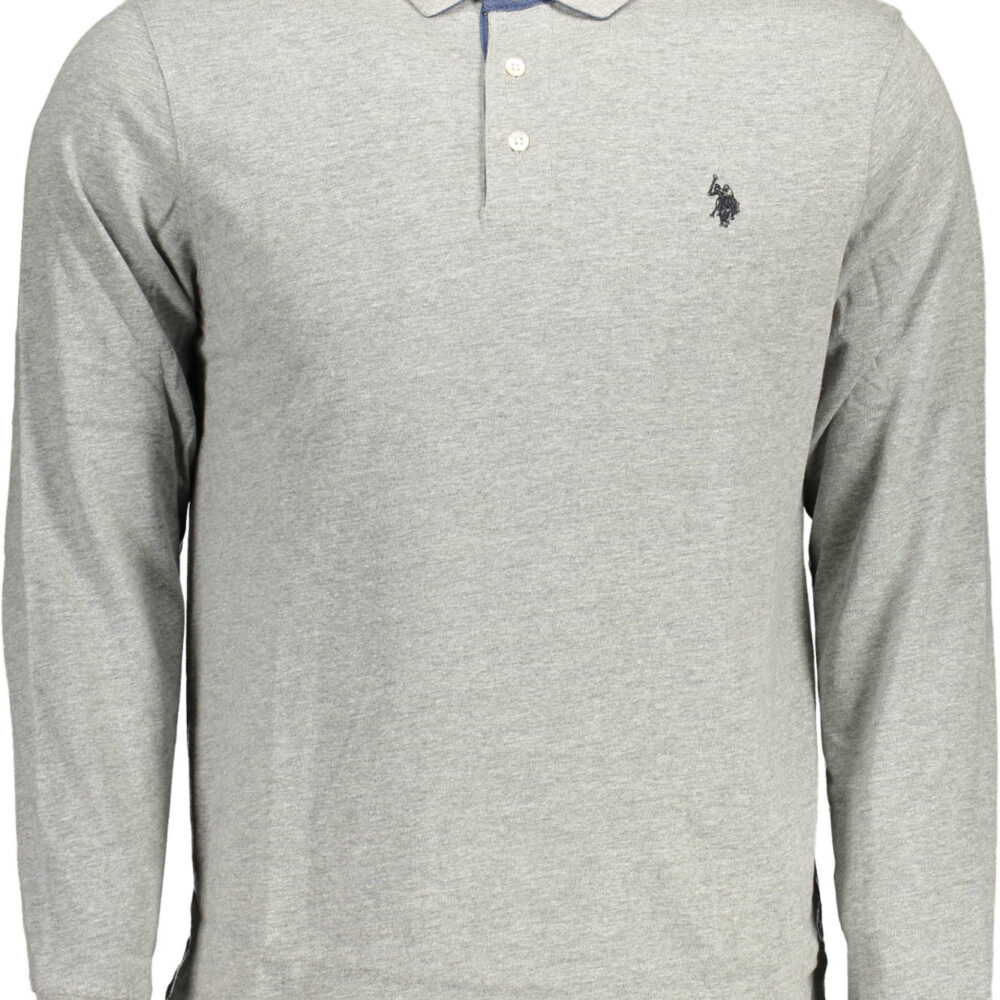 U.S. POLO POLO MANICHE LUNGHE UOMO GRIGIO