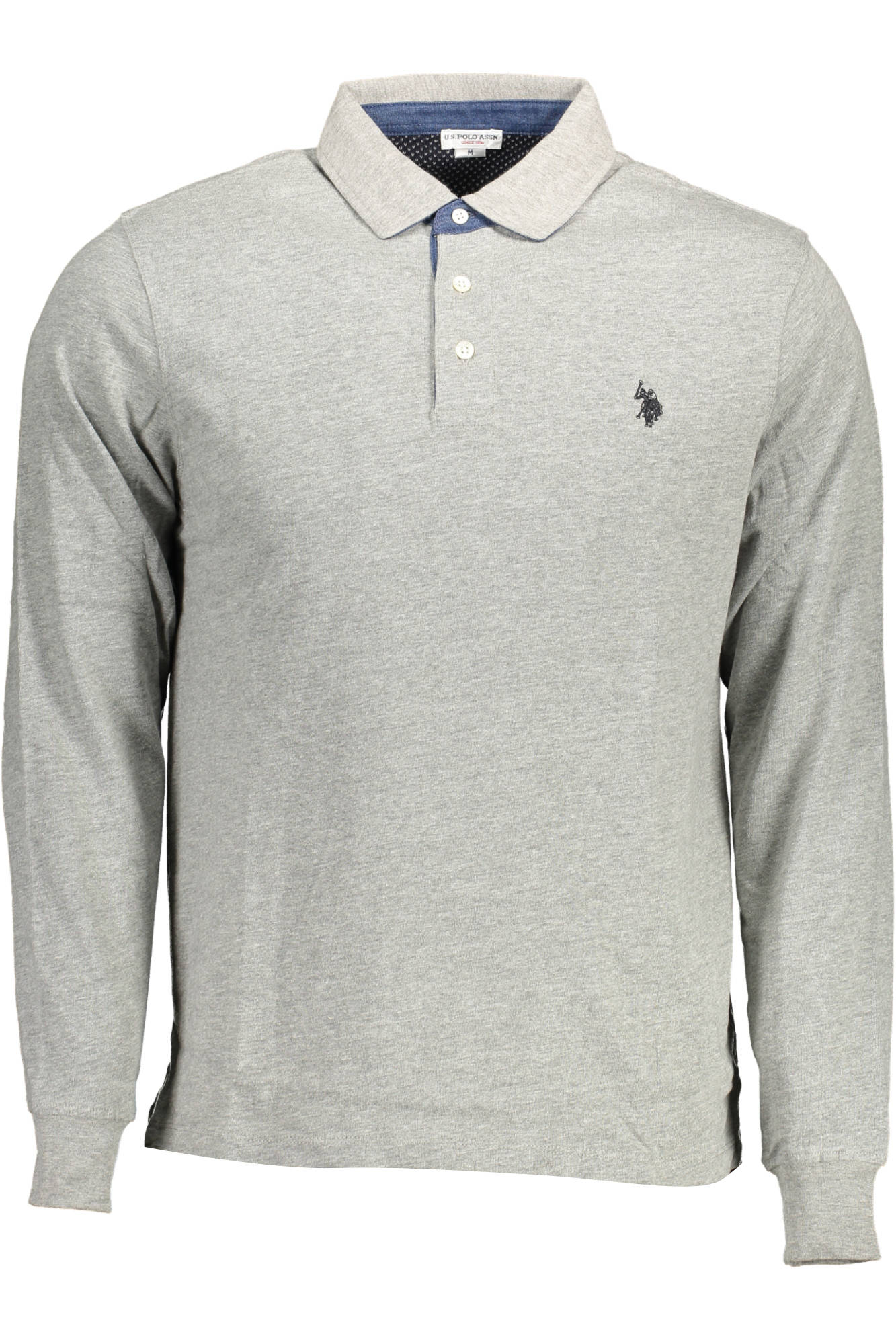 U.S. POLO POLO MANICHE LUNGHE UOMO GRIGIO