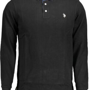 U.S. POLO POLO MANICHE LUNGHE UOMO NERO