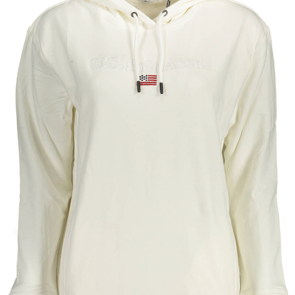 U.S. POLO FELPA SENZA ZIP DONNA BIANCO