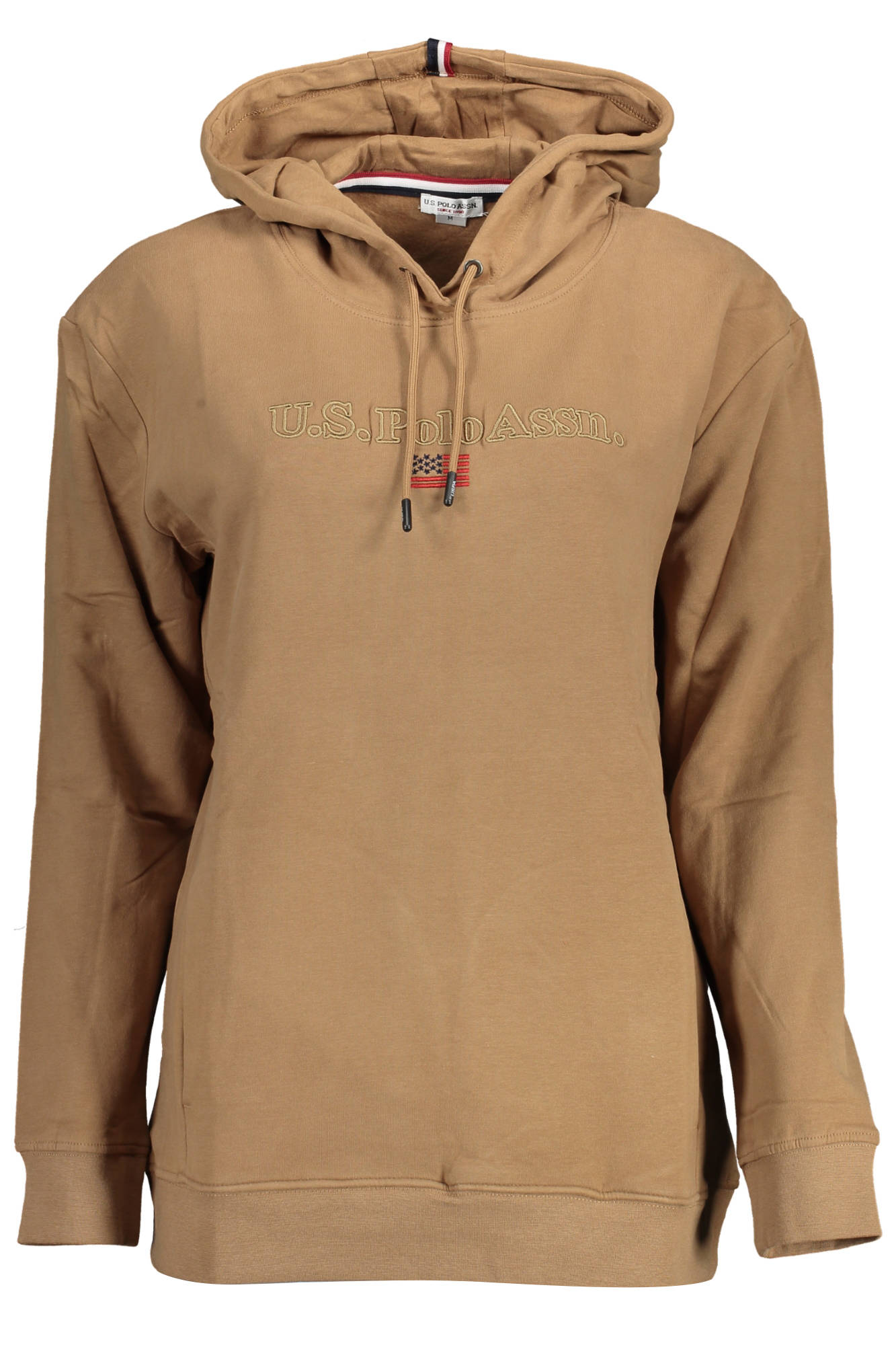 U.S. POLO FELPA SENZA ZIP DONNA MARRONE