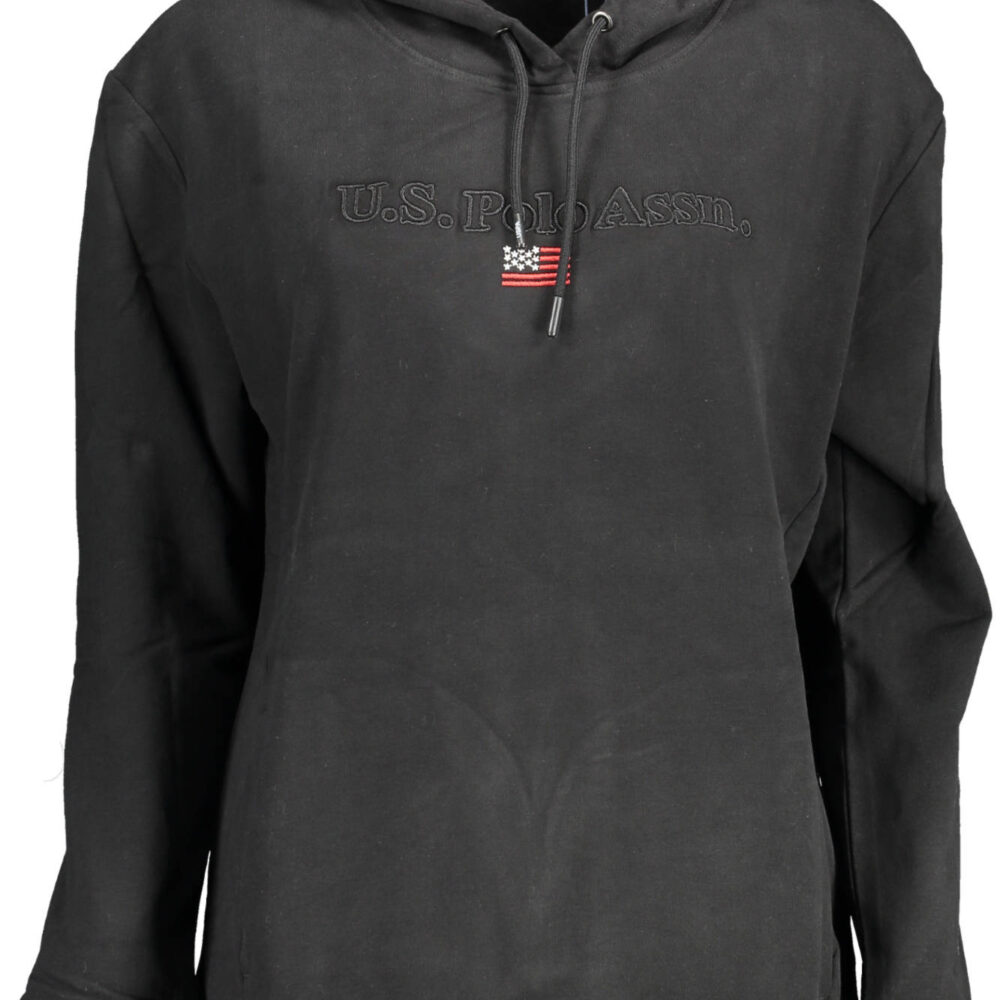 U.S. POLO FELPA SENZA ZIP DONNA NERO
