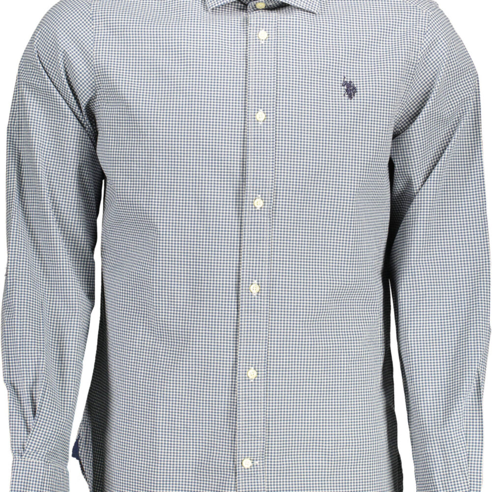 U.S. POLO CAMICIA MANICHE LUNGHE UOMO AZZURRO
