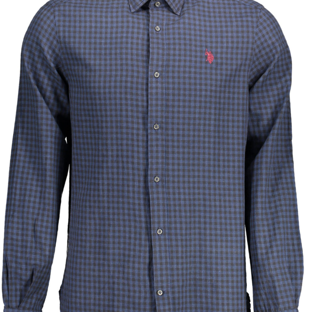U.S. POLO CAMICIA MANICHE LUNGHE UOMO BLU